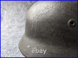 RARE WW2 Field'Heavy Pour' German M40 Helmet