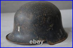 RARE WW2 German Helmet M34 Original Paint Military WWII Balkan Found