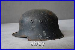 RARE WW2 German Helmet M34 Original Paint Military WWII Balkan Found