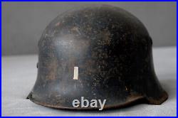 RARE WW2 German Helmet M34 Original Paint Military WWII Balkan Found