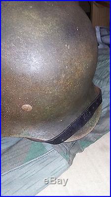 Rare German helmet Monte Cassino camo italian battle complete ww2