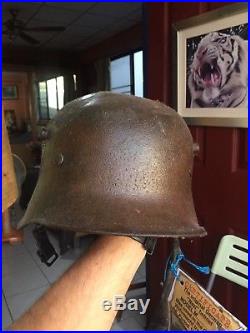 Rare Original Beautiful WW1 German Helmet M16 used in WW2 To