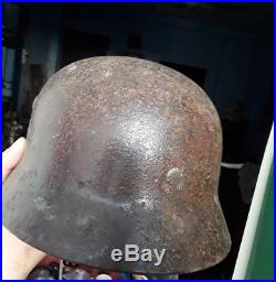 Rare Quality WW2 German Eastfield Wehrmacht Troops M-35/40 Helmet w. Certificate