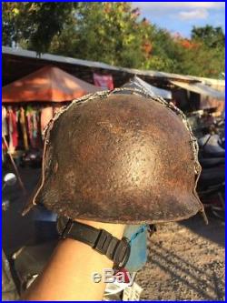 Rare Quality nice WW2 German Special Troops M-35/40 Helmet with Certificate