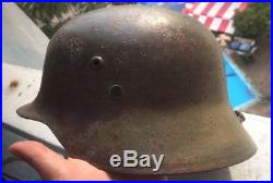 Rare Very Beautiful Original german WW2 Helmet M-35 w. Certificate of Originality