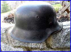 Rare WW2 German M42 Helmet Complete Liner Chinstrap #3525