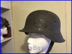 Rare WWII Quist made german M42 helmet ww2 1944 marked