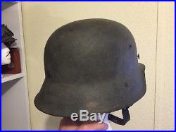 Rare WWII Quist made german M42 helmet ww2 1944 marked