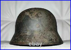 Restored WW2 German helmet M35/66 SS DD Camo Original Wehrmacht