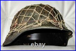 Restored original German Helmet M35 EF68 WW2 Wehrmacht Original Dug relic