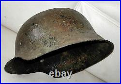 Restored original German Helmet M42 NS66 Camo WW2 Wehrmacht Original Dug relic