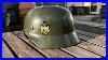 Super Rare Sest64 M35 Double Decal Heer German Ww2 Helmet