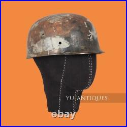 Super Rare WW2 Yugoslavia Army Cut Down German M38 M42 Helmet Casque
