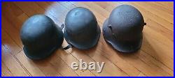 Two Ww2 German Heer M40 And Wwi M16 Helmets