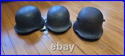Two Ww2 German Heer M40 And Wwi M16 Helmets