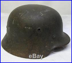Vintage Original German Wwii Ww2 M35 Elite Camo Helmet Se68