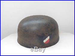 Vintage Ww2 German Paratrooper M38 Helmet Marked Karl Heisler Berlin Drgm Wwii