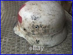 Very Rare Original German Ww2 M40 Et64 Beaded Medics Helmet