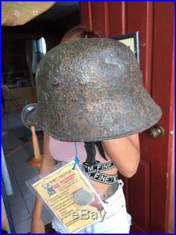 Very Rare Quality WW2 Early German Special Troops M-16 Helmet w. Certificate