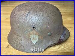 Very original ww2 German M35 ET-68 helmet reissued by Norwegian army with liner