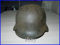 Very rare German WW2 Army Helmet M42 without ventilation holes Ventless m45