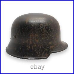 Vintage Original Steel WW2 German Helmet With Original Liner & Chin Strap WWII