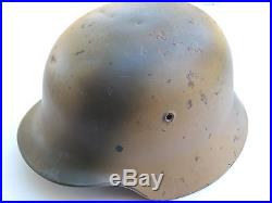 Vintage WW2 Camo Camouflage German ET64 Eisenhuettenwerke Thale A. G Helmet