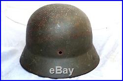 Vintage WW2 WWII German Model M35 green Double Decal Helmet Named