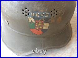 Vtg Very Rare Wwii Ww2 German Luftschutz M-44 Gladiator Helmet, Anti Air Defense