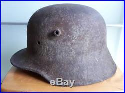 WW1 German Helmet M18 1918 model Found at WW2 battlefield