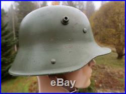 WW1 German M17 Stahlhem Used By Finnish Army During WW2 Steel Helmet Casque Finn