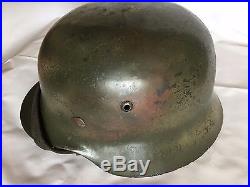 WW2 Beautiful original German Normandy Camo helmet WWII Camouflage France