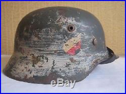 WW2 Big size 68 german helmet with winter camo-wermacht