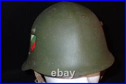 WW2 Bulgarian M. 36 German Type Army Helmet with Liner & Original Decal Scarce VF