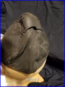 WW2 GERMANY GERMAN Army Leather FLEECE LINED Flight Helmet Winter Version