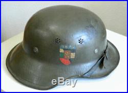WW2 GERMAN-BULGARIAN Luftschutz GLADIATOR Helmet Made in Germany 1943