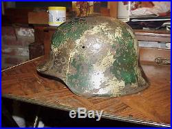 Ww2 German Late War Camo Painted Helmet
