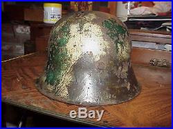 Ww2 German Late War Camo Painted Helmet