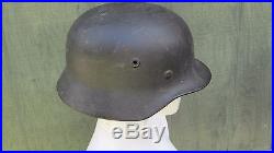 Ww2 German M35 Helmet Gray With Original Liner