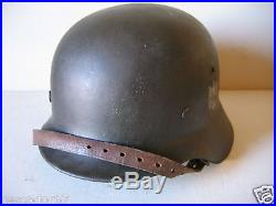 Ww2 German M. 40 Helmet, Single Decal Wh / Heer, Complete, Size 64