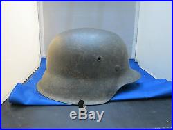 Ww2 German Steel Helmet With The Original Liner And Part Chin Strap