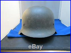 Ww2 German Steel Helmet With The Original Liner And Part Chin Strap