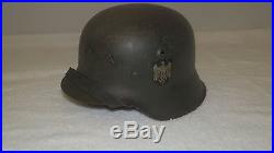 WW2 German Army M42 Single Decal Helmet Orginal