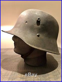 WW2 German Austrian M16 Transitional ReIssued Rare Double Decal Helmet Stahlhelm