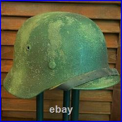 WW2 German, Camo M40 EF62 Emaillerwerke AG, Fulda, This Helmet Was Restored NICE
