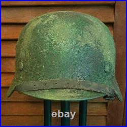 WW2 German, Camo M40 EF62 Emaillerwerke AG, Fulda, This Helmet Was Restored NICE