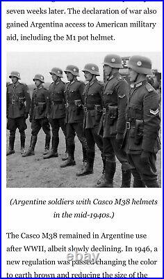 WW2 German Casco M38 Argentina Parade Helmet South America Argentian Army