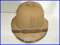 WW2 German DAK Luftwaffe tan pith helmet hat