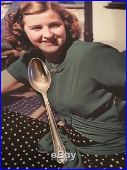 WW2 German Eva Braun obersalzberg Spoon Napkin bruckmann Hitler helmet elmetto