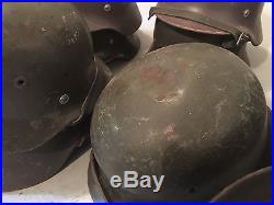 WW2 German/Finnish M-40/M-55 helmet lot of 12X with liners The Dirty Dozen